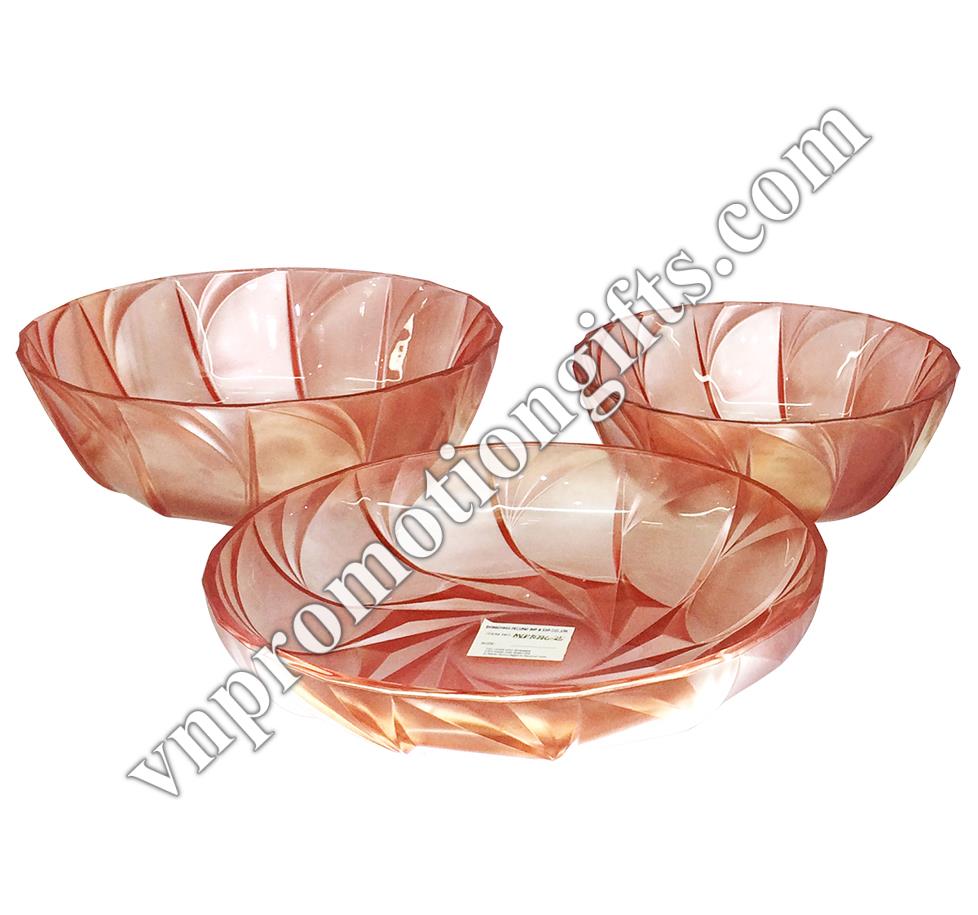 Bộ tô chén dĩa thủy tinh màu